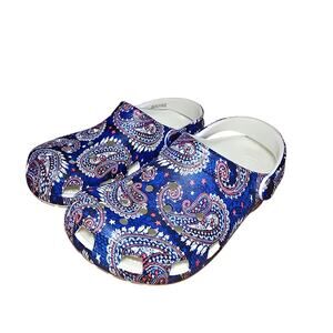 Crocs Classic Vera Bradley Paisley Navy Print Clog 20632 US Womens Size 9 great!